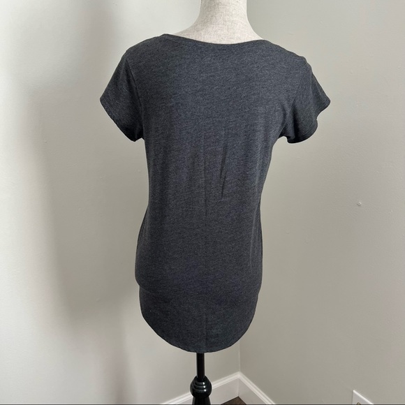Lucky Brand Tee Love Our Planet Be Kind Tee Soft Graphic T-Shirt Top Grey Medium - Picture 7 of 15
